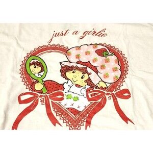 New Strawberry Shortcake "JUST A GIRLIE" Tee T-Shirt Size Large Retro